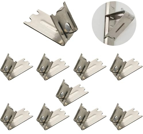 10 clip per ripiano del congelatore, picchetti di supporto per mensole del frigorifero, accessorio di ricambio in acciaio inox per frigorifero