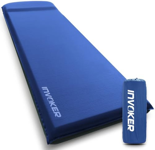 Camping Isomatte - 8cm UltraThick Elastic Sponge Selbstaufblasende Campingmatte mit Kissen Schnell Aufblasen in 25s für Rucksackreisen und Wandern Luftmatratze - Leichte Camp Schlafunterlage