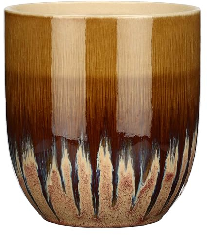 rituali domestici - Ceramic Cachepot M 16.8x16.8 cm, Depth 19 cm, Introterra Collection