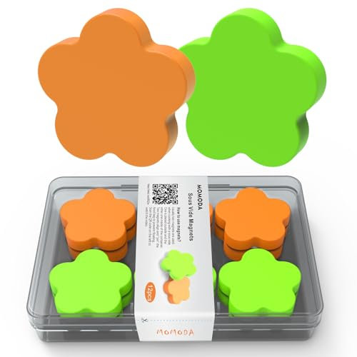 MOMOMA Sous Vide Magnets 12Pcs (6 Orange&6 Green)–Food-Grade Silicone Coated Weights, Keep Bags Submerged, Multi-Use for Cooking, Display, Home&Office,Magnetic Weights Works on All Sous Vide Machines
