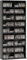 HOMCOM Bücherregal mit 18 Fächern für 640 CDs im modernen Design, CD-Schrank aus Spanplatte, 78,5x24x175 cm, Schwarz