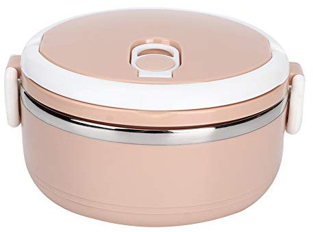 Fiambrera de acero inoxidable, 0.7L rosa portátil con aislamiento térmico Noddles Fiambrera de arroz Recipiente de comida de una sola capa para la escuela, la oficina, el trabajo, el hogar, picnic