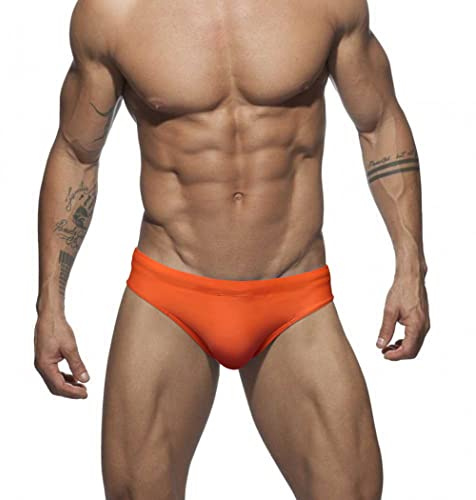 RQPYQF Costume da Bagno Uomo, Costume Mare Uomo Slip Nuoto Piscina, Uomo Slip da Bagno Coulisse Regolabile YK57 Taglia M - XXL (Arancione, L)