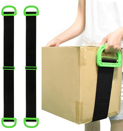 2 Pack Lifting Straps for Movers Adjustable Lifting Moving Straps Multifunctional Furniture Moving Strap for Furniture Mattress Boxes