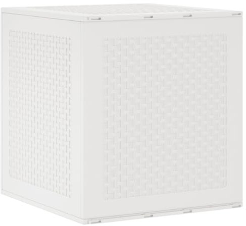 vidaXL Scatola di stoccaggio per Giardino Bianca 55x53x57 cm PP