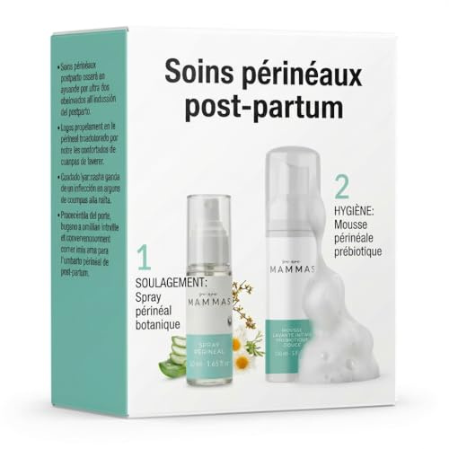 Pack Cuidado Perineal Postparto: Espuma Prebiotica y Spray Botanico Intimo Mujer Higiene Recuperacion Intima Limpieza Suave Alivio Calma Aloe Vera Hamamelis Acido Lactico pH Balanceado Flora Sin Jabon