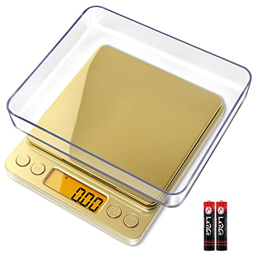 Fuzion Digital Scale .01 Gram Accuracy, 500g Small Kitchen Food Scales