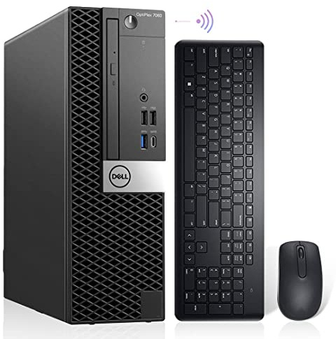 Dell OptiPlex 7060 Windows 11 Pro Desktop Computer SFF, Intel 8th Gen i5-8500 Hexa Core,32GB DDR4 Ram 512GB NVMe M.2 SSD, AX210 Built-in WIFI 6E & Bluetooth 5.2,New Wireless Keyboard & Mouse (Renewed)