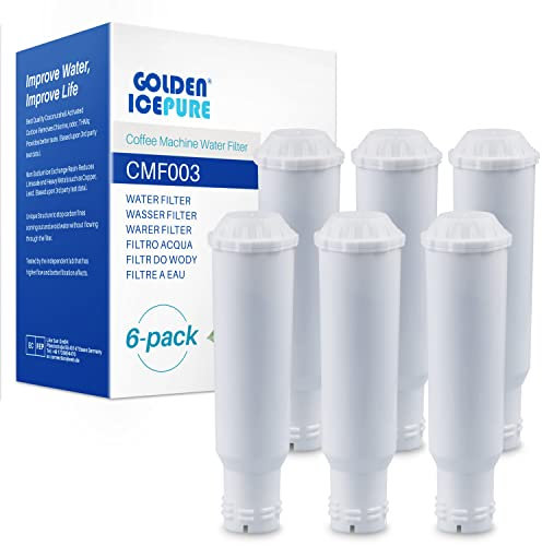 GOLDEN ICEPURE Wasserfilter Kaffeevollautomat Kompatibel mit Krups F088 Pro Aqua, Passt viele Modelle von AEG, Bosch, Siemens, Nivona,6 Stück (ACHTUNG: nicht geeignet für Jura White)