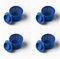 Hozprom Original Käseformen mit Presse, 4 Stück, Blau: Käseform und Presse, Käseherstellungstopf, Käsepresse, Käseform, Käseherstellungszubehör, 0,2 kg, 4 Stück, Blau