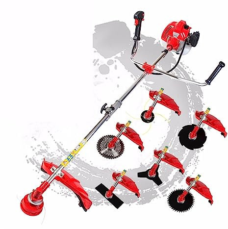 USKI Coupe-Herbe et Coupe-Bordures Coupe-Herbe 7 en 1 avec sécateur d'arbre à Essence Multi débroussailleuse à Moteur 52cc