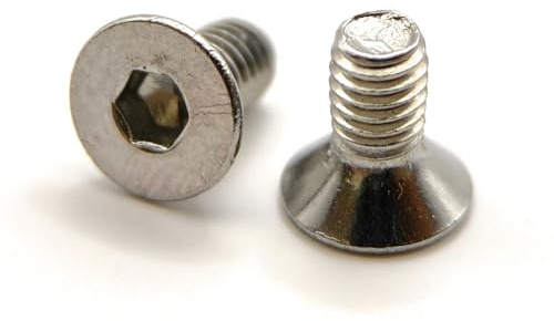 Tornillo M4x8 mm cabeza avellanada BTR de acero inoxidable A2 | Ø 4x8 mm – M4 x 8 mm | Tornillo de cabeza avellanada hexagonal hueco (llave allen) ISO 10642/DIN 7991 | Tornillo inoxidable A2 (V2A/304
