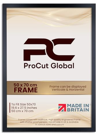 Procut Global Modern Black Picture Frame For Photos - 70x50cm