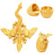 Balkwan Geflügelter Drache im Überraschungsei Lustiges Sammlerspielzeug Geschenk Kinder Erwachsene 3D Gedruckter Fantasiedrache ideal Weihnachten Ostern Geburtstage Feiertagsdeko(Gold, Mittel)