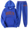 Mens Two Piece Outfits Sets Casual Tracksuits Tiger Printed Leisure Jogging Set 2 Piece Hoodie with Hood and Pockets Sports Pants Tracksuits Hippie Outfit Gym Track Suit Xmas Gift A-Blue