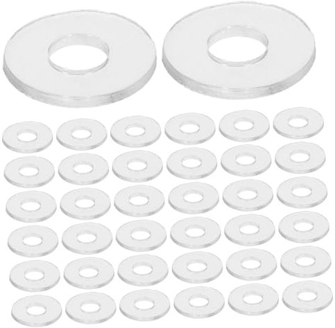 COSMEVIVI 500 Pezzi Rondelle Piatte in Vinile M4*10 * 1mm, Guarnizioni Isolanti Antivibrazione Per Viti Maniglie Porte Doccia, Accessori Resistenti e Facili Da Montare Per Kit Riparazione Casa