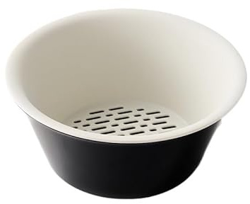 Fruit Basket Wash Fruit Draining Basket Living Room Household Coffee Table Fruit Plate Strainer Kitchen Double Wash Basin Basket(Black)