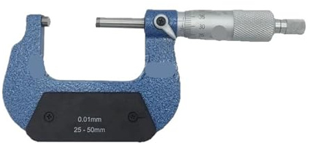 KSZHZYMGX Micrómetro Exterior 0-25 25-50 50-75 75-100 mm 0,01 mm 0,001 mm(25-50mm)