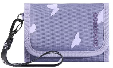 coocazoo Geldbörse „Reflective Wings”, lila, reflektierend, Portemonnaie mit Sichtfenster innen & außen, Münzfach & Kartenfächern, Klettverschluss, ab der 3. Klasse