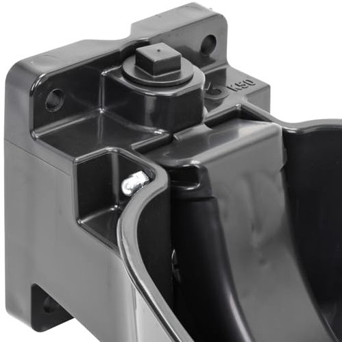 Unbekannt Kunststoff-Tränkebecken K50 mit Druckzunge - Selbsttränke für Pferde und Rinder, schwarz