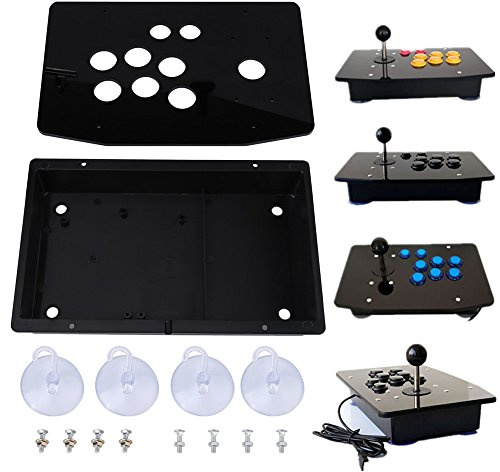 Bewinner Replacement Gaming Kit, Black Acrylic Panel and Case DIY Set Game DIY Parts Kit with Black Acrylic Panel and Case,Easy to Assemble