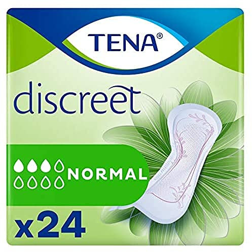 Tena Inkontinenzeinlage für Damen mit mittlerer Blasenschwäche, Einweg, 24 Stück à 10-30 kg, Größe Medium, Wasserfest, Synthetik, Grün