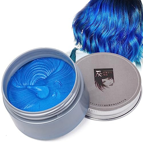 Temporary Hair Wax Hair Colour Wax DIY Non Permanent Washable Hair Dye for Party Cosplay Halloween Blue