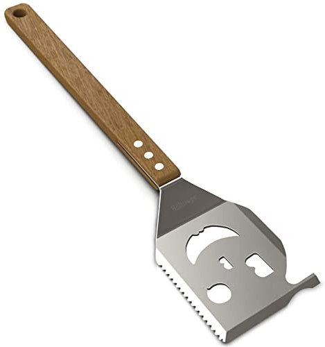 Grillzubehör, 7 in 1 Grillspachtel, HolzgriffGrillspatel, Grillspatel Zum Grillen im Freien, Geschenke für Papa, Lustige Geschenke für Männer, Grill Geschenke für Männer.
