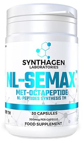 SYNTHAGEN LABORATORIES - NL-SEMAX - MET-OCTAPEPTIDE - Per Migliorare Memoria e Concentrazione - Per la Protezione Nervosa e lo Stress - Peptidi per il Cervello - Supporto delle Funzioni Cognitive
