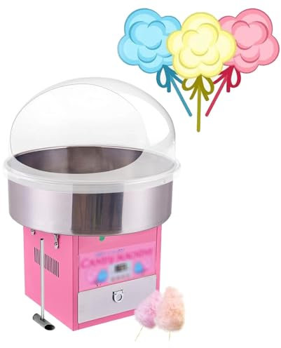 RayGenius Macchina per Zucchero Filato Macchina per Zucchero Filato Automatica Professionale Macchina per Zucchero Filato Set per Festa di Compleanno Natale dei Bambini.