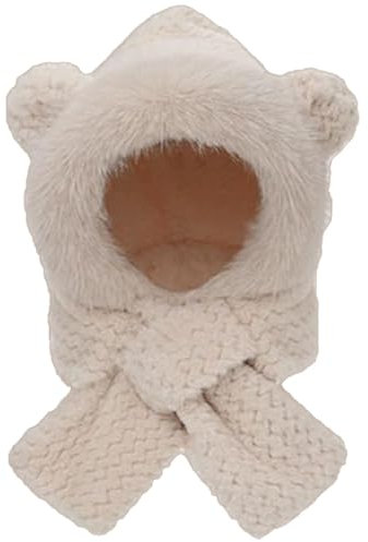 Gupcaqosjw Bärenohrenmütze, Hasenmütze, Niedliche Wintermütze, Bärenschal, warme Tiermütze, Plüschmütze, Bärenkostüm, Bärenhaube für Kinder, Frauen, junge Menschen, ältere Menschen, Familie, Freunde,