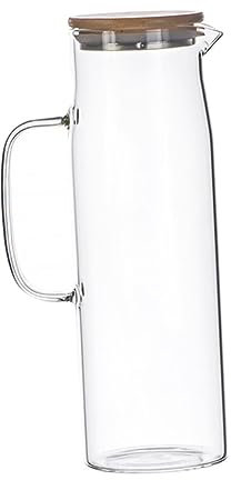 Generico 1 Pc Raffreddatore di brocca progettata brocca per bevande trasparente acqua pieghevole caraffa bicchieri spremiagrumi vaso di succo bottiglia d'acqua di raffreddamento Bambù