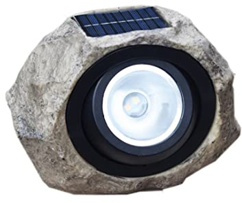 DAGLLGEW Stone Solar Lamp LED Solar Resin Lantern Lawn Light Rock Spotlight Waterproof Simulation Stone Lamp for Garden Outdoor