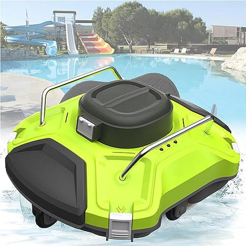 Limpiador robótico de piscinas: limpiador submarino totalmente automático para escalada de pared con navegación inteligente para piscinas sobre el suelo