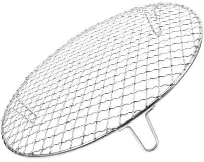 Cabilock Rotonda Piccola con Piedi in Acciaio per Barbecue Rete per Cottura Raffreddamento e Cottura Vapore Resistente e Stabile