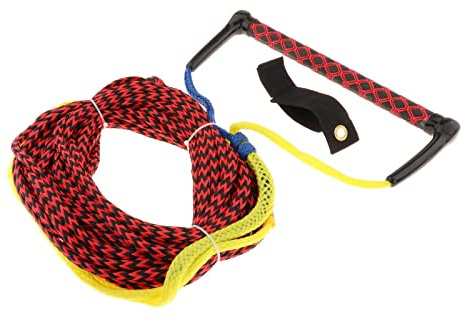 Cuerda de esquí acuático, cuerda flotante, cuerda de remolque flotante, cuerda de wakesurf, color rojo, 75 pies