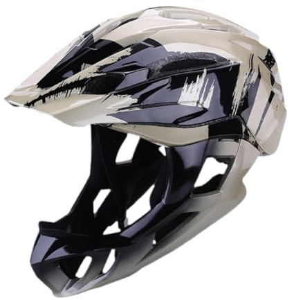 Guangcailun Casco de Bicicleta para niños, Casco de Bicicleta para patinetas, Coches de Equilibrio, Ciclismo de montaña, Negro y Dorado.