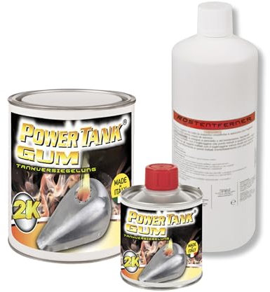 Power Tank - Do-it-yourself-Behandlung repariert, regeneriert und schützt Tanks, beseitigt Rost - KIT Medium 700 Gramm Gum - Ideal für Auto, Motorrad, Roller, Wespentanks, Rostschutz, Rostentferner