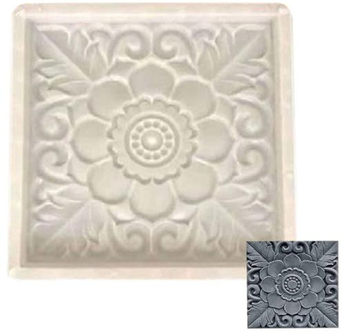 Moldes de concreto, moldes de piedra de plástico Patrón floral Cemento de ladrillo para pasarela de jardín, pasos de bricolaje, caminos de jardín de pavimento, sellos de concreto y formas