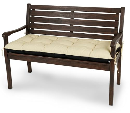 Spatium Cuscino Panca Giardino Esterno Impermeabile Traspirante Trapuntato Seduta Terrazza Mobili Confortevole Resistente Ricaricabile 200x50cm Beige