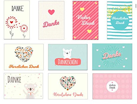 10 stycken premium tackkort (fällkort) med 10 kuvert, tack, kort, gratulationskort, bröllop, födelse, baby, dop, avskedad, födelsedag, jubileum