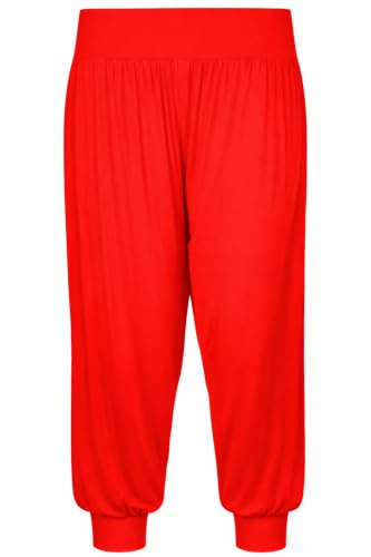 Girls Harem Pants Ali Baba Trousers Loose Casual Baggy Pant Sports Dance Elastic Yoga Leggings Childrens Flared Fancy Dress Kids Comfy Relaxed High Waist Trouser Red 9-10 Years