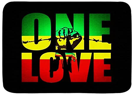 711 Back Door Matten Feuchtigkeitsaufnahme Hall Teppiche Reggae Rasta One Love Grün Gelb Rot Teppichmatte Für Deko Badezimmer Innenbereich 40X60Cm