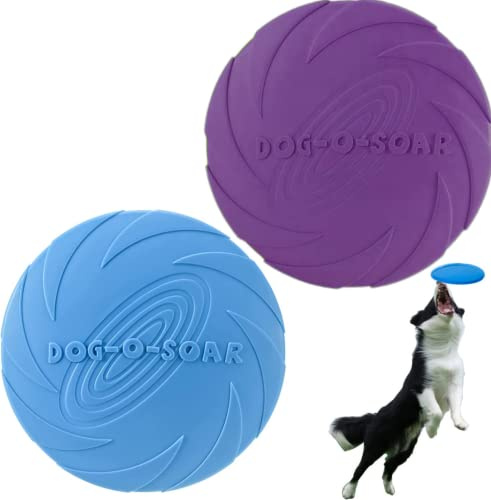 JINYUNMIN 2 Stück Hundefrisbee,Hund Scheibe,18cm hundespielzeug Frisbee