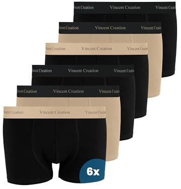 Vincent Creation Lot de 6 boxers rétro pour homme