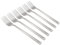 Argon Tableware Tondo Stainless Steel Dinner Forks - 21.5cm - Pack of 6 - Silver Dining Forks High Polished Metal Dishwasher Safe 6-Piece Table Cutlery Set