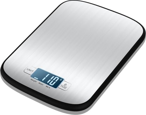 G.CATACC Bilancia Cucina Digitale, Professionale Elettronica Bilancia Alimenti in Grammi e Once per la Cucina, con Display LCD, Funzione Tara, Batterie Incluse