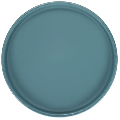 M METERXITY Plato para Macetas de Cerámica, Bandeja Recolectora de Agua para Plantas de 6.3, Platillos para Macetas para Plantas de Interior/Exterior [Redondo Negro Verde]
