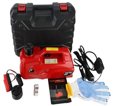 Cric Auto Cric électrique hydraulique pour Voiture, 5T, Levage au Sol, équipement d'urgence pour Garage SUV, Outils de réparation Automobile Pont elevateur Voiture(Red,155-450mm)
