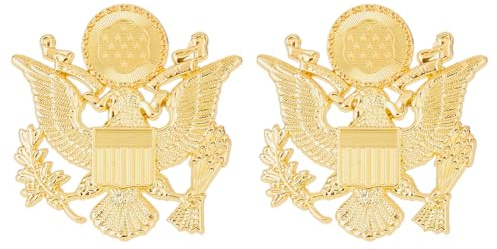 SUPERFINDINGS 2 pz Spilla con Aquila dell'Esercito Americano Spilla da Bavero Militare in Oro Spilla in Lega Spilla da Ufficiale Spilla da Bavero Veterano Americano Spilla da Bavero Decalcomania